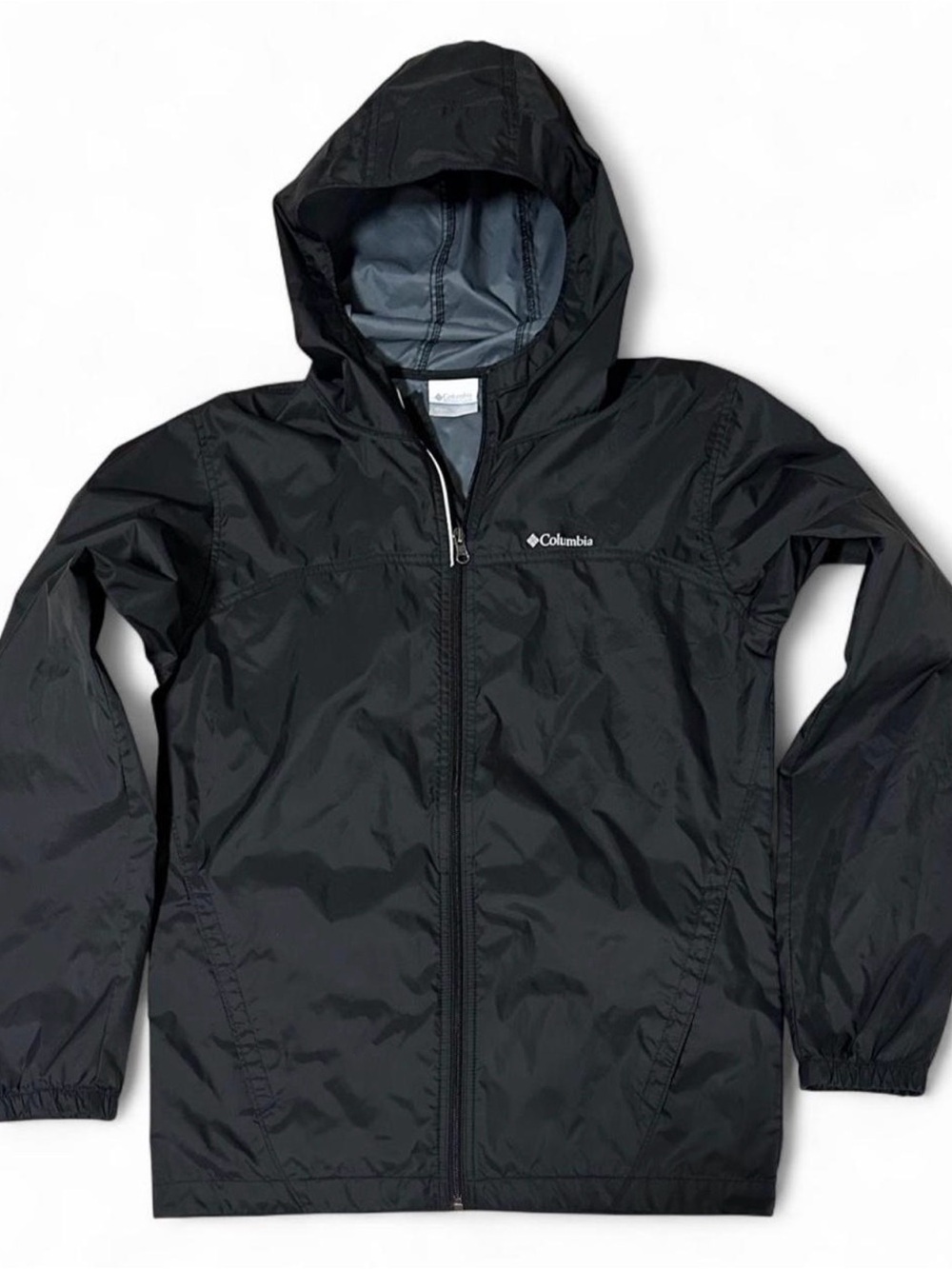 Columbia Black Hooded Windbreaker Jacket